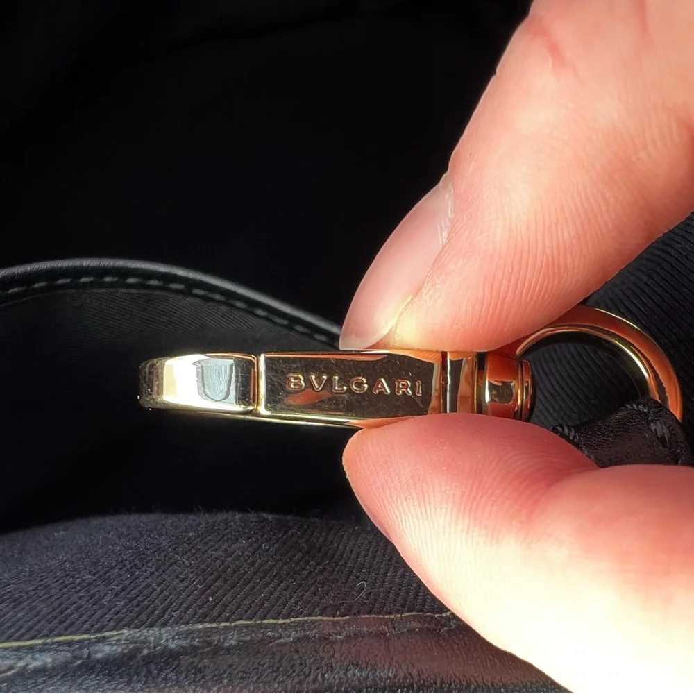Bulgari Bvlgari Collezione Tote and Shoulder Bag Black Yellow Dark grey - Picture 10 of 12